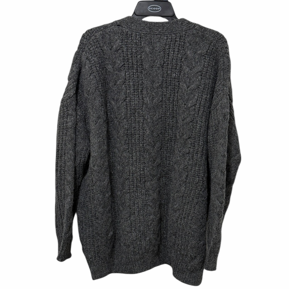 Jenni Kayne Cable Cocoon Cardigan Charcoal Size M - Picture 4 of 6
